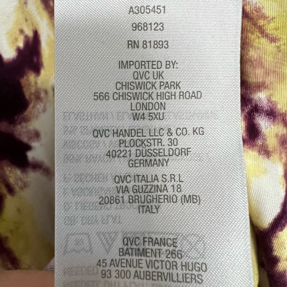 LOGO by Lori Goldstein Tie-Dye Short Sleeve Top - Burgundy and Olive - Picture 5 of 11